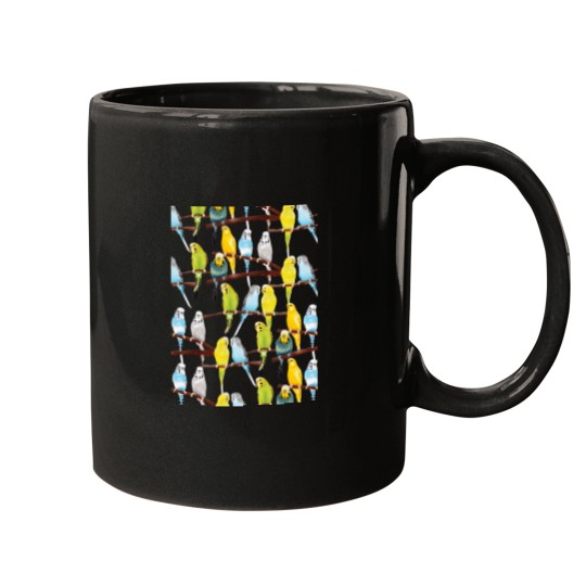 Discover Budgie pattern watercolour Active Mugs