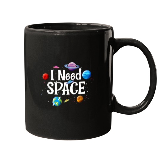 Discover I Need Space Solar System Geek Ufo Planets Science Nerd 2 Mugs