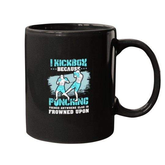 Discover Kickboxing Gift I Kickbox Because Punching Things Anywhere Else 2 Mugs