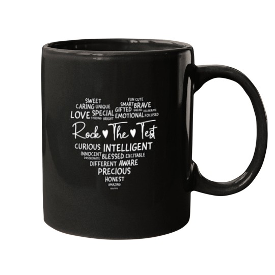 Discover Test Day Rock The Test Teacher Testing Day Heart Teacher  1 Mugs