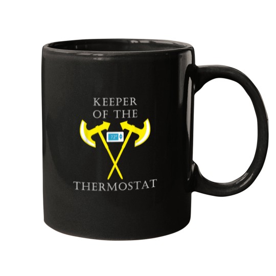 Discover Keeper of the Thermostat Police Funny Dad Father Mugs