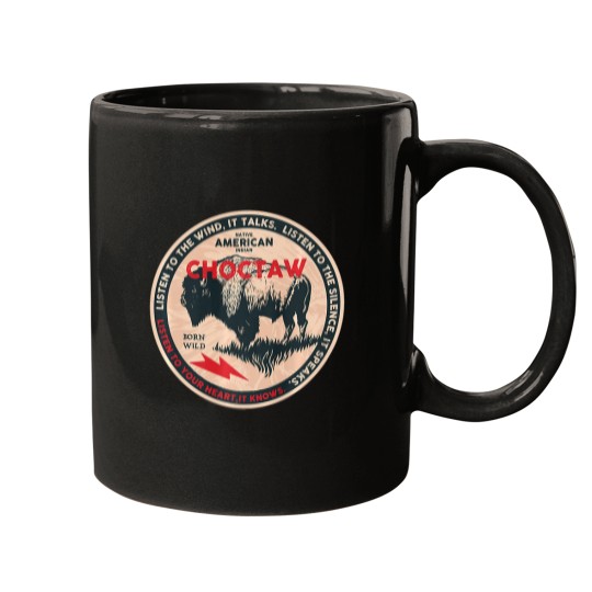 Discover Choctaw Native American Indian Born Freedom Wild Buffalo Premium Mugs