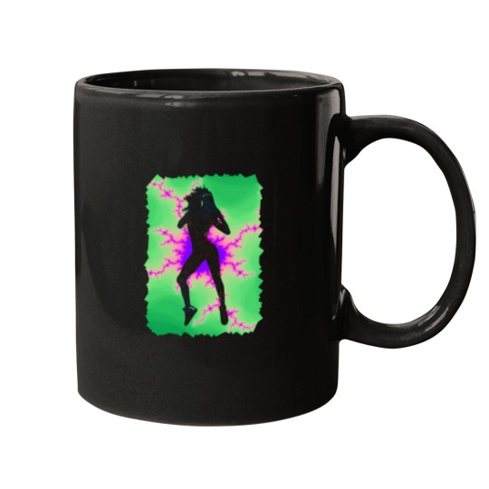Discover Colorful Rainbow Dancer Fractal Art Silhouette For Nerds Or Birthday 11 Mugs
