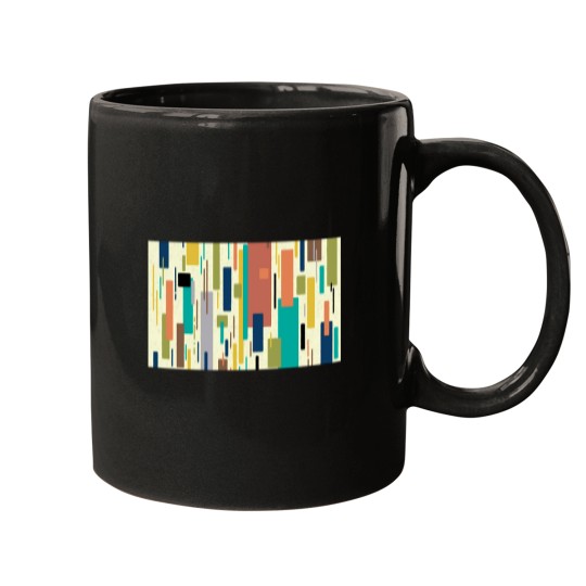 Discover Color Blocks Mid Century Modern Minimalist Design 604 Mugs