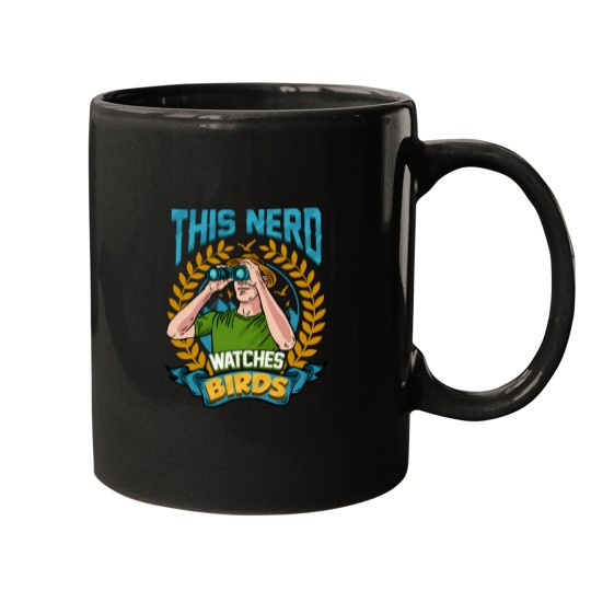 Discover This Nerd Watches Birds Ornithology Gift Mugs