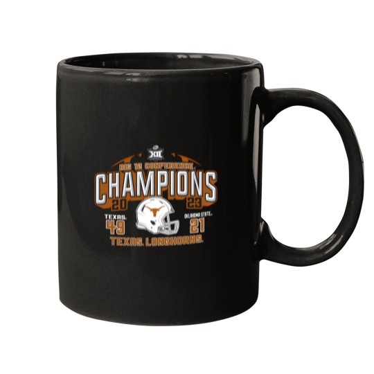 Discover Texas Longhorns Big 12 Champs 2023 Football Score 49-21 Mugs