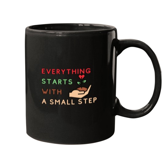 Discover Everything Starts With a Small Step (4) Mugs