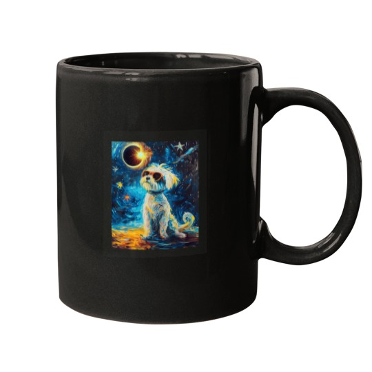 Discover Total Solar Eclipse Maltese Dog Mugs