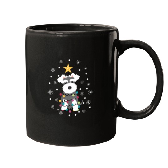 Discover Salt And Pepper Miniature Schnauzer Christmas Tree (1) Mugs
