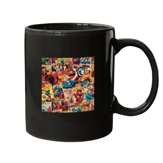 Discover vintage comic pattern Active T-Shirt Mugs