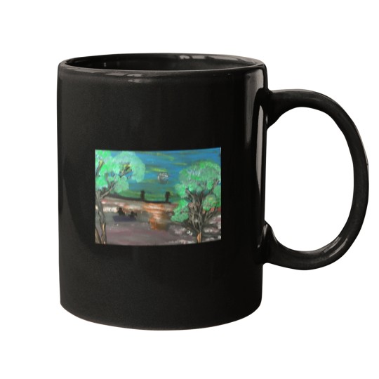 Discover Romantic Boat Ride in the Moonlight Active T-Shirt Mugs