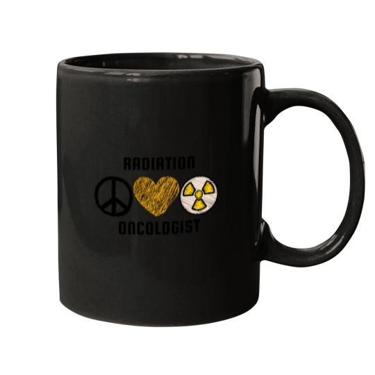 Discover Radiation Oncologist Peace Love And Radiation Mugs