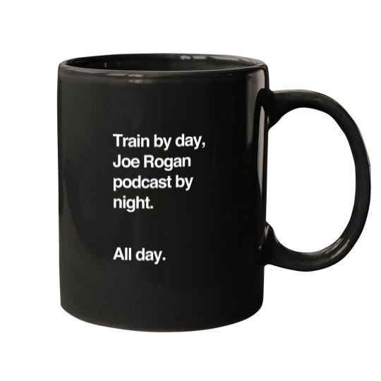 Discover Train by day, Joe Rogan podcast by night - All Day - Nick Diaz - Helvetica Mugs