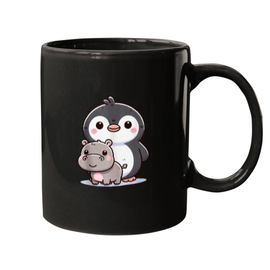 Discover Adorable Pesto the Penguin and Moo Deng the Hipp Mugs