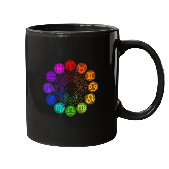 Discover zodiac design rainbow 1 Mugs