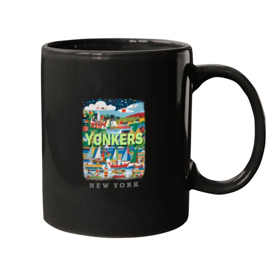 Discover Yonkers New York NY Riverside Charm SD626 Long S Mugs