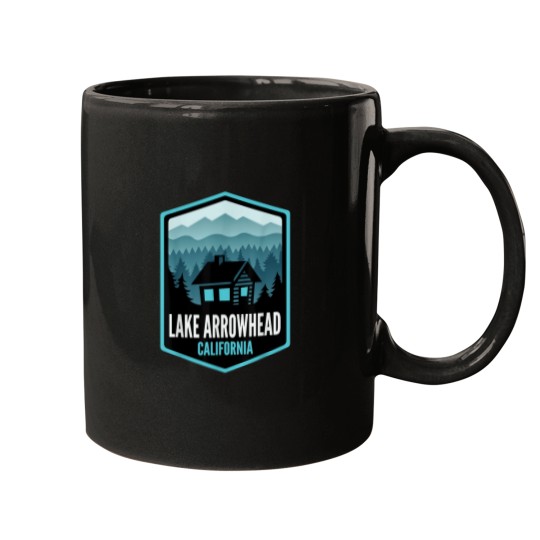 Discover Lake Arrowhead California Mountain Town Cabin Mugs