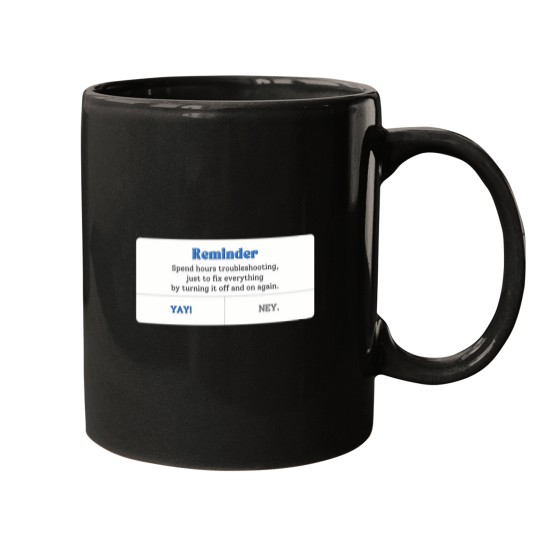 Discover turn it off and on again Mugs