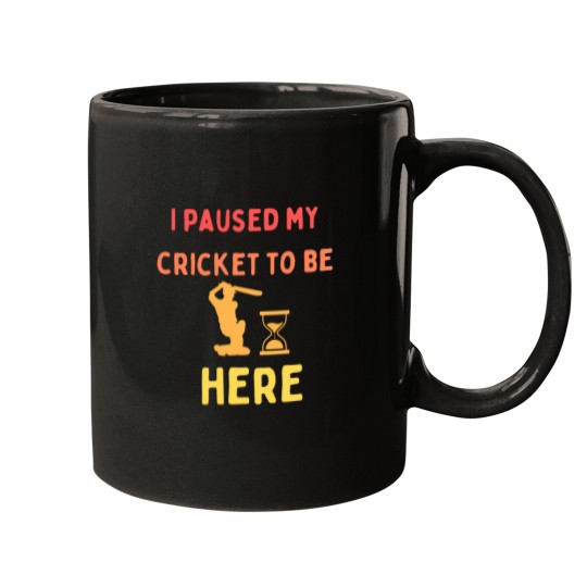 Discover i paused my cricket to be here Mugs