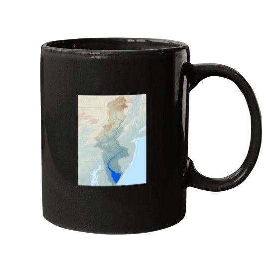 Discover Delaware River Watershed Map - Raw Landscape 619 Mugs