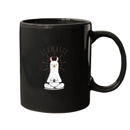 Discover Womens Llamaste Llama Yoga Yogi Cute Love VNeck Mugs