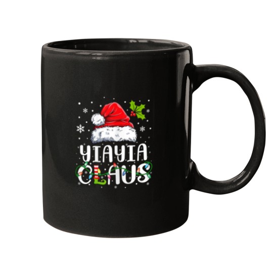 Discover Womens Matching Family Christmas Santa Yiayia Cl Mugs