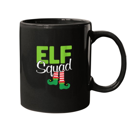 Discover Womens Elf Squad Christmas Gift VNeck Mugs