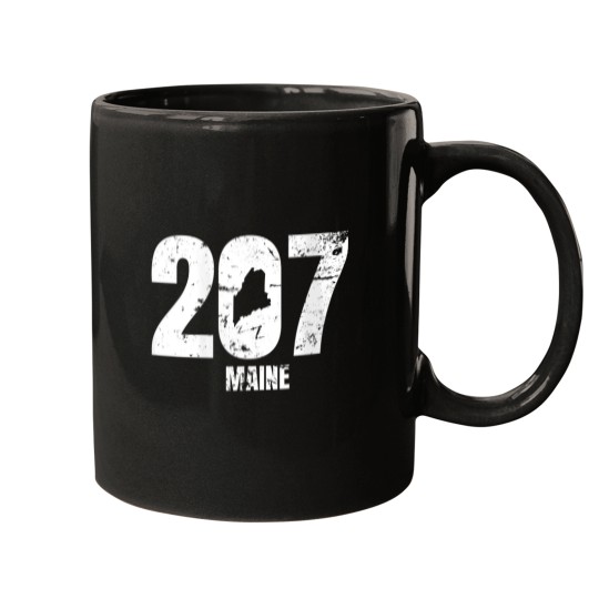 Discover Womens Maine 207 graphic VNeck Mugs