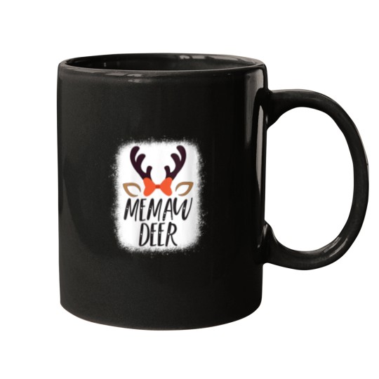 Discover Womens Memaw Reindeer Matching Family Pajama Mer Mugs