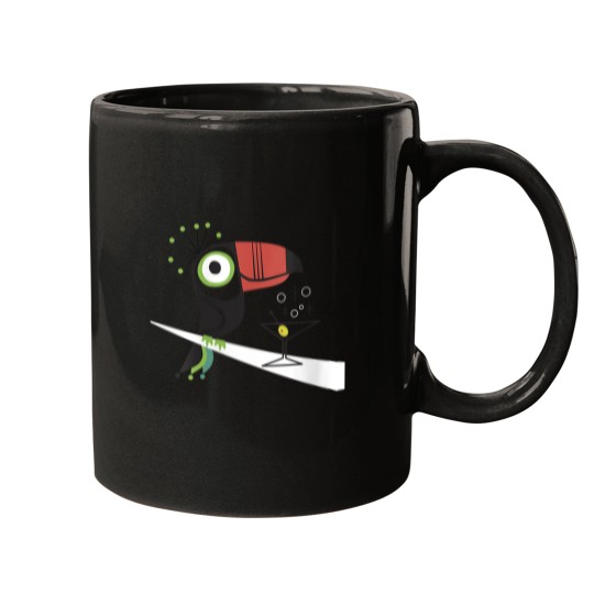 Discover Womens Mid Century Modern Toucan Tiki VNeck Mugs