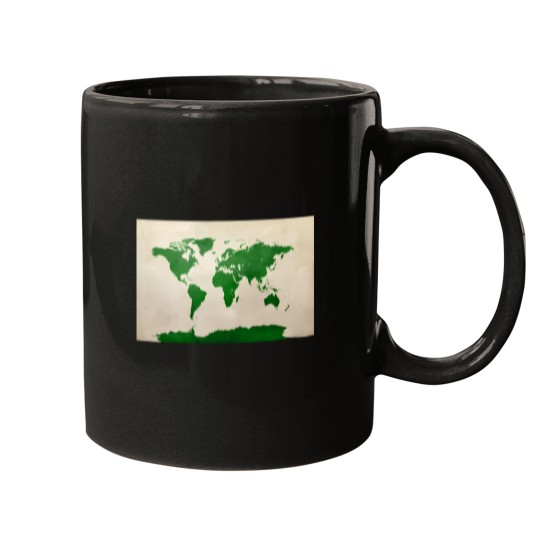 Discover World Map Green 2743 Mugs