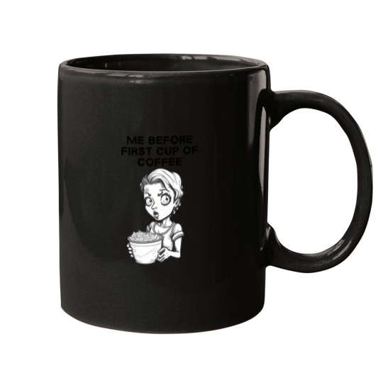 Discover Zombie Woman Before First Cup Of Coffee 3955 Mugs