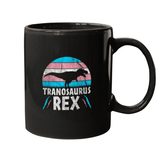 Discover Tranosaurus TRex Gay Transexual Trans Flag Pride Mugs