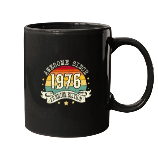 Discover 1976 Birthday Awesome Premium Edition Born In 19 Mugs