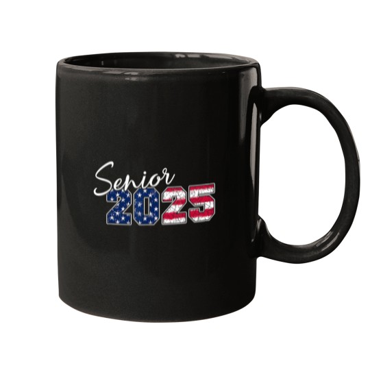 Discover Senior 2025 American Flag USA Graduation Class o Mugs