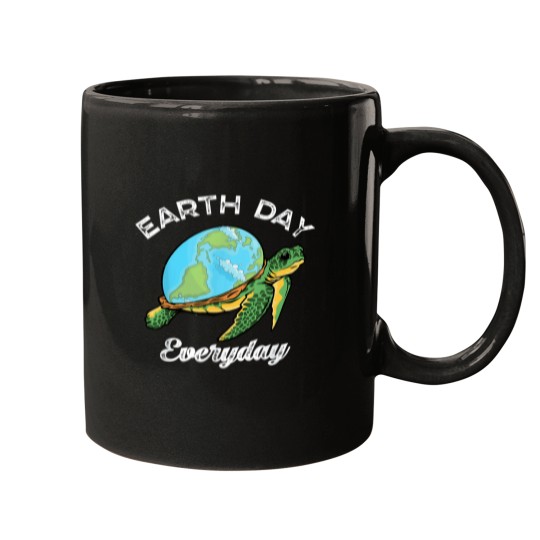 Discover Sea Turtle World Earth Day Everyday T-Shirt Mugs