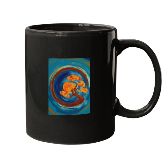 Discover Enso Zen circles and Bonsai Tree - impasto Mugs