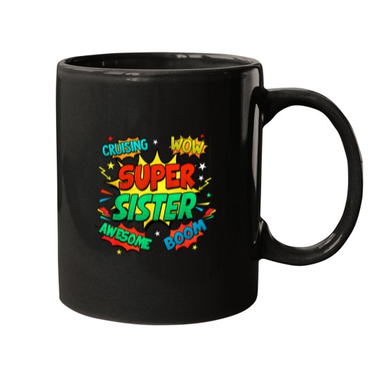 Discover Superhero Sister Costume For Women Comic Book Bi Mugs
