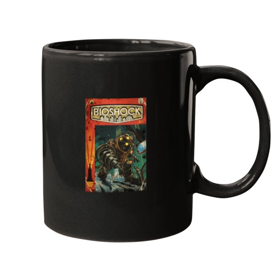 Discover Bioshock-Big-Daddy-Comic-Poster Tee Mugs