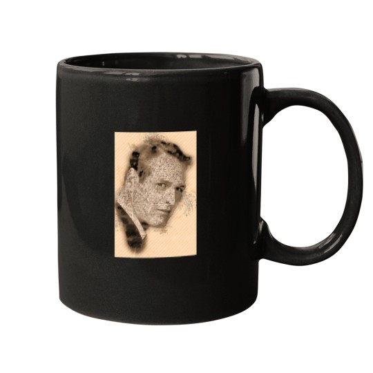 Discover A-Tribute-To-Paul-Newman---Vintage-Sketch-Retro-Art-Style-T-Shirt tEE Mugs