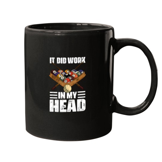 Discover Billiards It Worked Shooting Pool Trick Shot 9 Ball Joke Tee T-Shirt Mugs