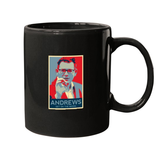 Discover Daniel Andrews Get On The Beers Artwork Mugs