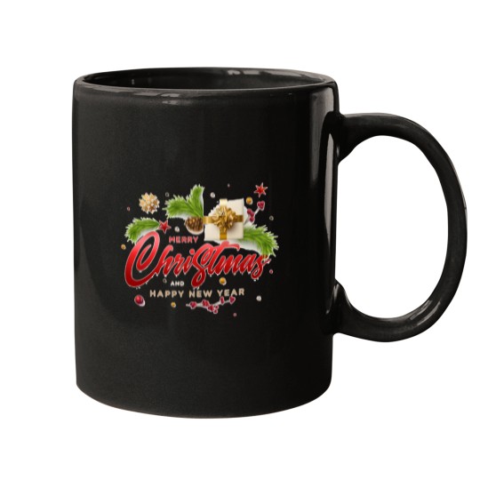 Discover Merry-Christmas--Happy-New-YearT-Shirt Mugs