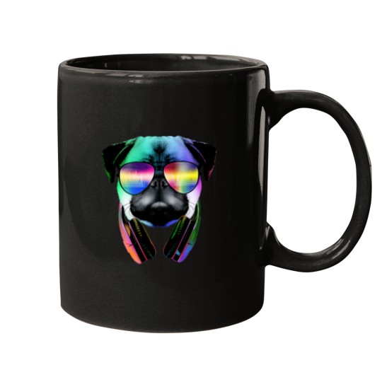 Discover Music-Love-Pug T-Shirt Mugs