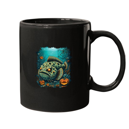 Discover Flat Fear A Monstrous Floundeeer Fish Mugs