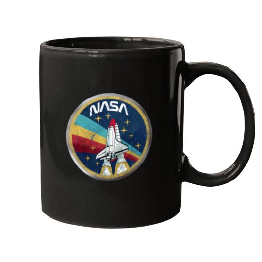 Discover Nasa Retro Vintage Logo With Metal Border Mugs