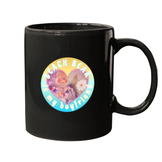 Discover Beach Bear Is My Boyfriend Mugs