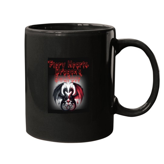 Discover Fiery Hearts Dragons Embrace Goth Valentine's Day Mugs