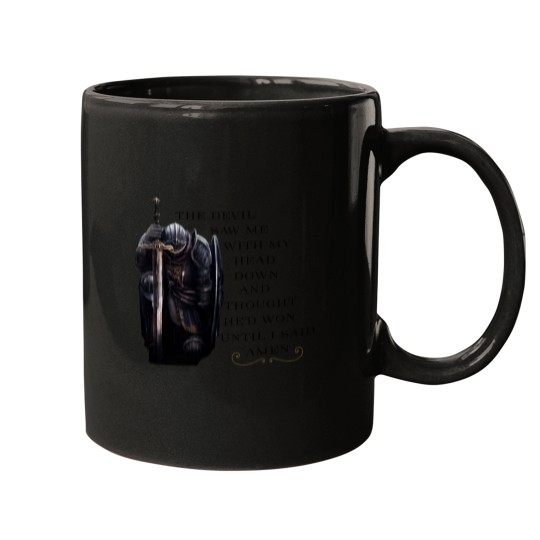 Discover A praying Knight Mugs
