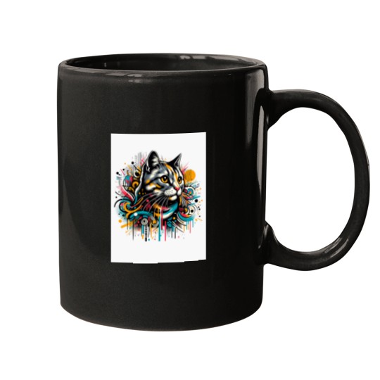 Discover Graffiti Style Cat Art Mugs